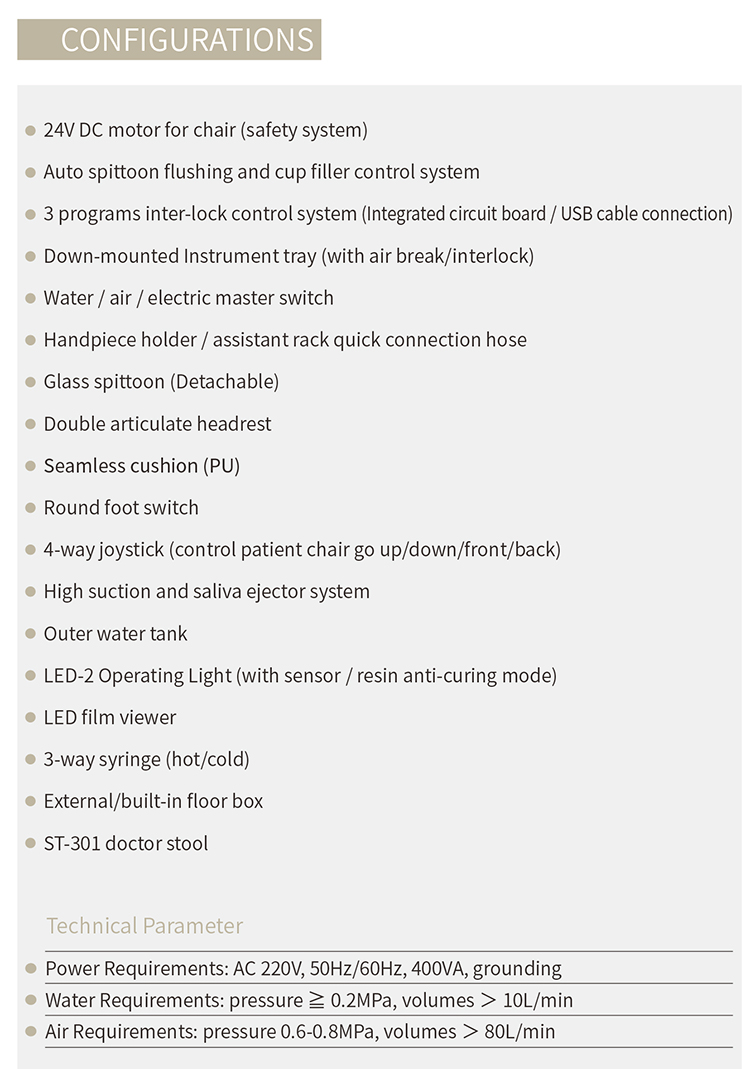 A520N Integrated Dental Unit